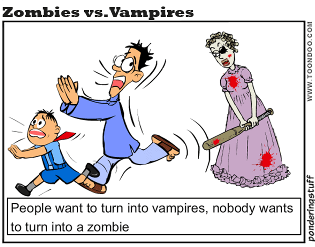 Peoples personal preferences Zombies vs. vampires